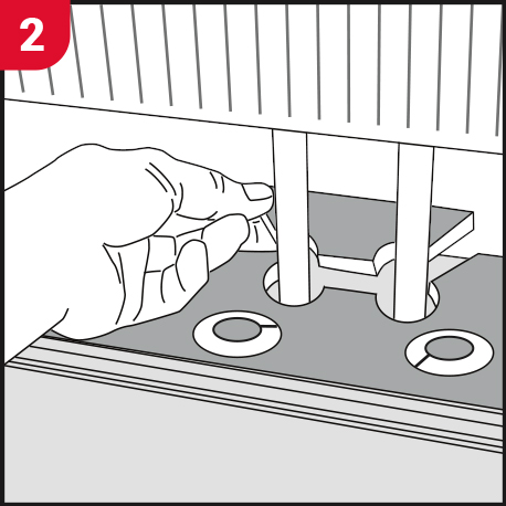 MaxCore™ LVP 5G-i Installation Around Radiator/Heating Pipes Step 2 Instructions